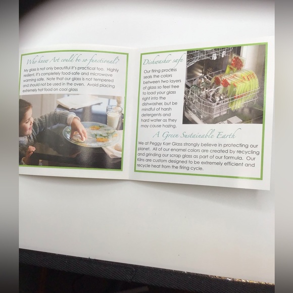 Extremely Rare Peggy Karr Glass 10” Square Stunning Cupcake Design Serving Plat… - Picture 6 of 6